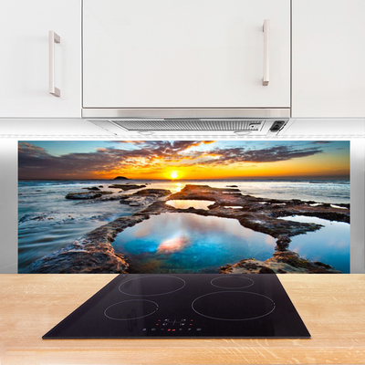 Panel Kuchenny Blask Słońca Na Morskiej Tafli