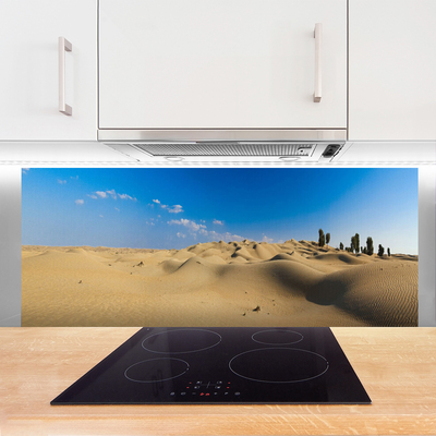 Szkło do Kuchni na Ścianę Wydmy Pustynne O Zachodzie