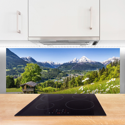 Panel nad blat kuchenny Pola U Podnóża Majestatycznych Gór