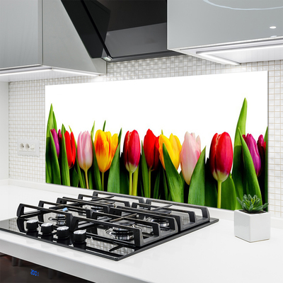 Panel nad blat kuchenny Pąki Tulipanów W Ogrodzie