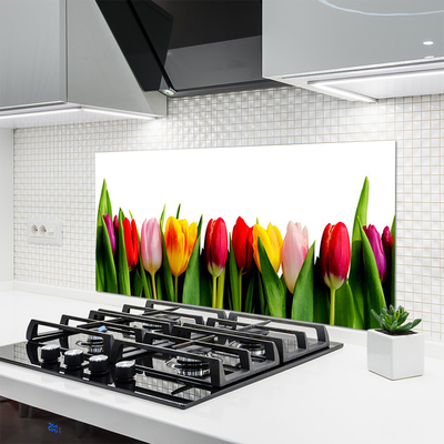 Panel nad blat kuchenny Pąki Tulipanów W Ogrodzie