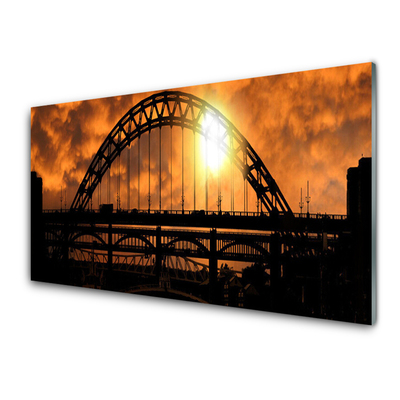 Panel Szklany do Kuchni Monumentalna Konstrukcja Mostu