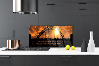 Panel Szklany do Kuchni Monumentalna Konstrukcja Mostu