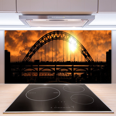 Panel Szklany do Kuchni Monumentalna Konstrukcja Mostu