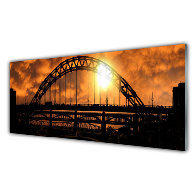 Panel Szklany do Kuchni Monumentalna Konstrukcja Mostu
