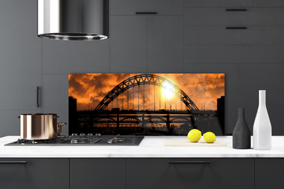 Panel Szklany do Kuchni Monumentalna Konstrukcja Mostu