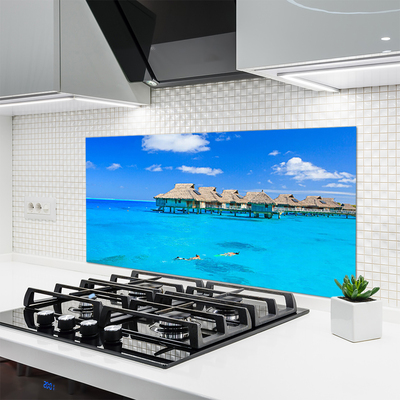 Panel Szklany do Kuchni Willa Nad Brzegiem Morza