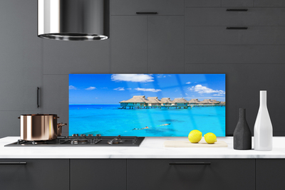 Panel Szklany do Kuchni Willa Nad Brzegiem Morza