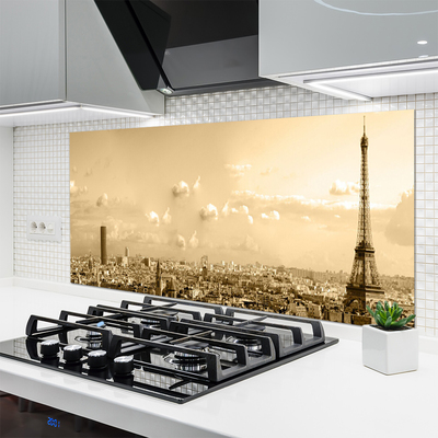 Panel Szklany do Kuchni Panorama Miejskich Kamienic