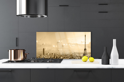 Panel Szklany do Kuchni Panorama Miejskich Kamienic