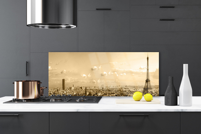 Panel Szklany do Kuchni Panorama Miejskich Kamienic