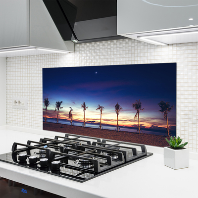 Panel Szklany do Kuchni Egzotyczny Raj Pod Palmą