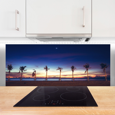 Panel Szklany do Kuchni Egzotyczny Raj Pod Palmą