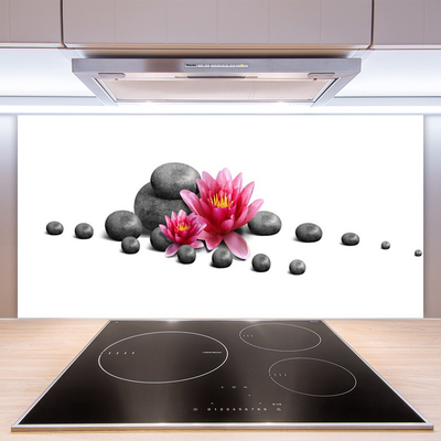 Panel Szklany do Kuchni Harmonijny Lotos W Stylu Zen