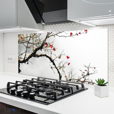 Panel Szklany do Kuchni Kwitnąca Gałązka Jabłoni