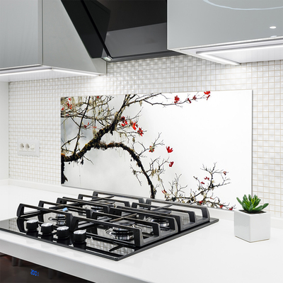 Panel Szklany do Kuchni Kwitnąca Gałązka Jabłoni