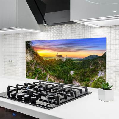 Szkło do Kuchni na Ścianę Majestatyczne Szczyty Górskie