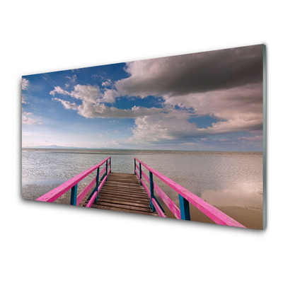 Szkło do Kuchni na Ścianę Most Nad Lazurową Tonią