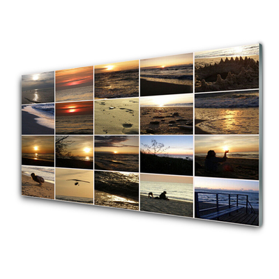 Szkło do Kuchni na Ścianę Szum Morskich Fal