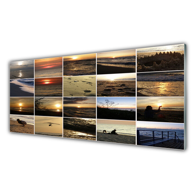 Szkło do Kuchni na Ścianę Szum Morskich Fal