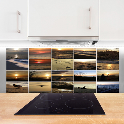 Szkło do Kuchni na Ścianę Szum Morskich Fal