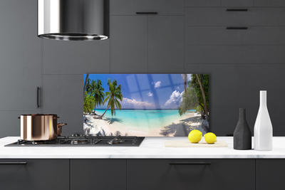 Panel Kuchenny Wakacyjny Brzeg Z Palmami