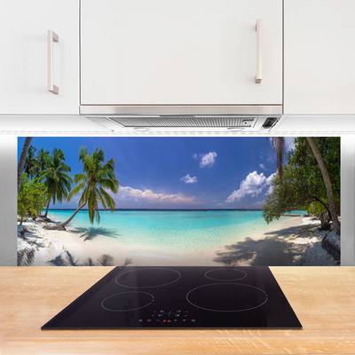 Panel Kuchenny Wakacyjny Brzeg Z Palmami