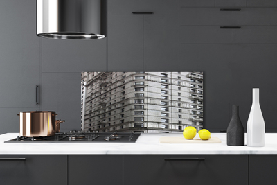 Panel Szklany do Kuchni Sylwetka Nowoczesnej Architektury