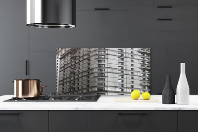 Panel Szklany do Kuchni Sylwetka Nowoczesnej Architektury