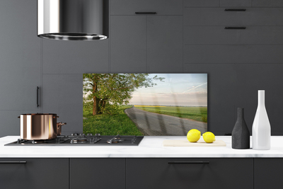 Panel Szklany do Kuchni Aleja Prowadząca W Nieznane