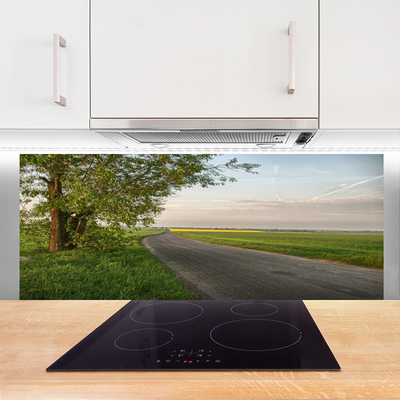 Panel Szklany do Kuchni Aleja Prowadząca W Nieznane