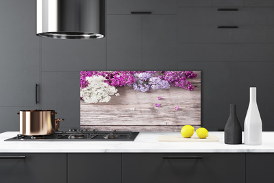 Panel Szklany do Kuchni Wyrafinowane Płatki Kwiatowe