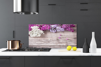 Panel Szklany do Kuchni Wyrafinowane Płatki Kwiatowe