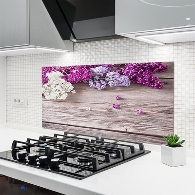 Panel Szklany do Kuchni Wyrafinowane Płatki Kwiatowe