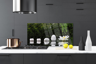 Panel Szklany do Kuchni Lilia Wodna Na Jeziorze