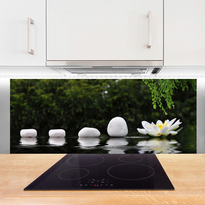 Panel Szklany do Kuchni Lilia Wodna Na Jeziorze