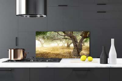 Panel nad blat kuchenny Samotne Drzewo Na Polanie