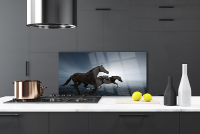 Szkło Ozdobne do Kuchni Konie Na Wolnym Wybiegu