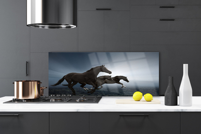 Szkło Ozdobne do Kuchni Konie Na Wolnym Wybiegu