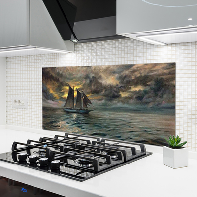 Panel Kuchenny Żaglówka O Zachodzie Słońca