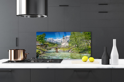 Panel Szklany do Kuchni Klasztor Nad Cichą Wodą