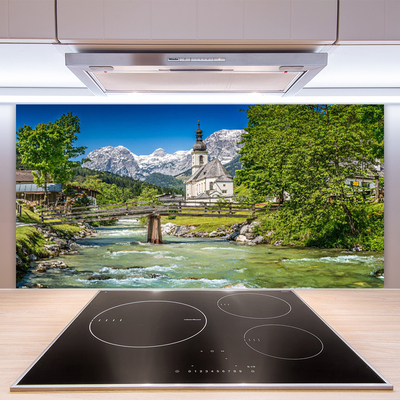 Panel Szklany do Kuchni Klasztor Nad Cichą Wodą