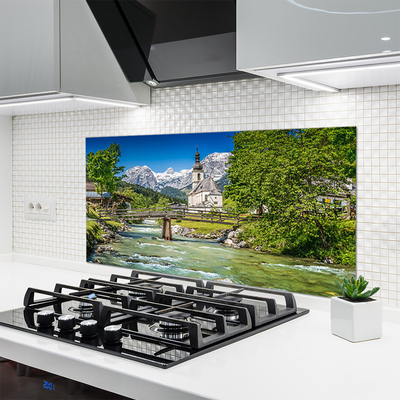 Panel Szklany do Kuchni Klasztor Nad Cichą Wodą