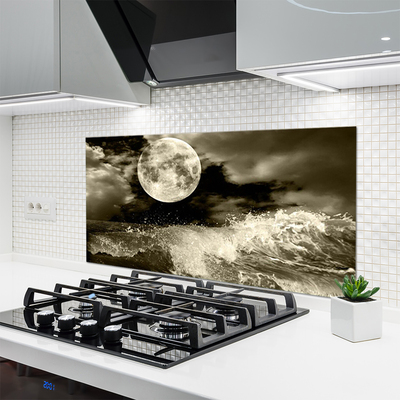 Panel Szklany do Kuchni Blask Księżyca Nad Doliną