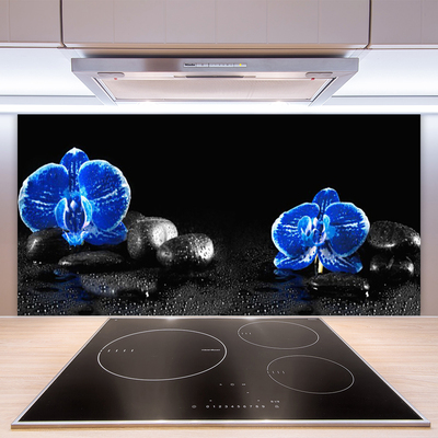 Panel Szklany do Kuchni Kwiat Lotosu Na Kamieniach