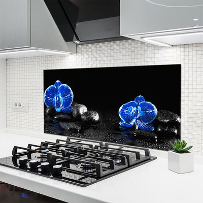 Panel Szklany do Kuchni Kwiat Lotosu Na Kamieniach