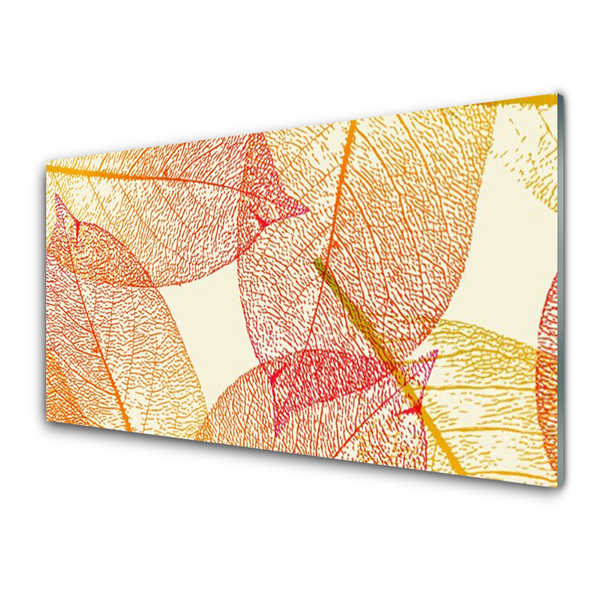 Panel Szklany do Kuchni Abstrakcyjne Liście Paproci