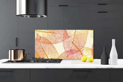 Panel Szklany do Kuchni Abstrakcyjne Liście Paproci