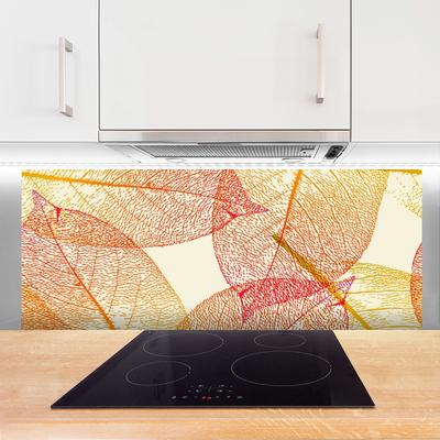 Panel Szklany do Kuchni Abstrakcyjne Liście Paproci