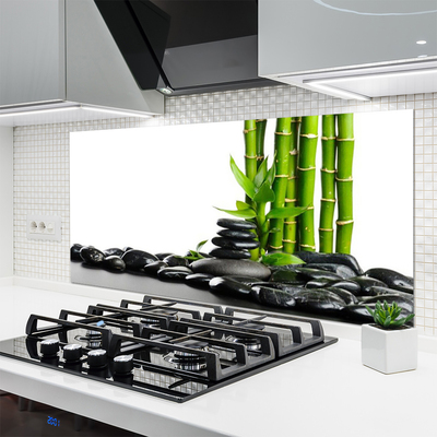 Szkło do Kuchni na Ścianę Artystyczne Pędy Bambusa